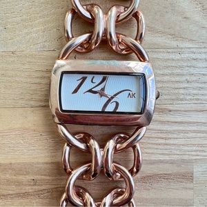 Alias Kim rose gold tone chain ladies watch NEW BATTERY